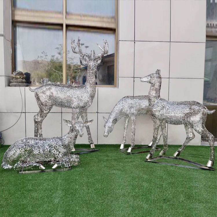 不锈钢雕塑-鹿