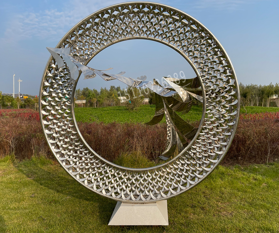 镜面圆环不锈钢雕塑(图2)
